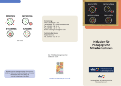 Inklusion f&uuml;r P&auml;dagogische Mitarbeiter