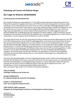 Einladung Kosovo 300315 - Europäische Akademie Berlin