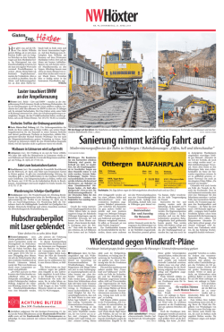 Westfalenblatt zum Ovenhäuser Widerstand