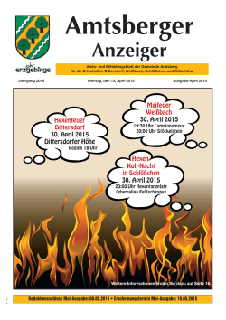 Amtsberger Anzeiger - in der Gemeinde Amtsberg