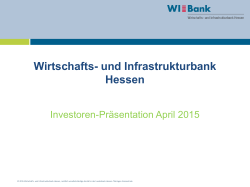 Investorenpr&auml;sentation Deutsch - Wirtschafts