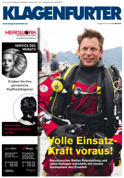 Volle Einsatz- Kraft voraus! - Die Kärntner Regionalmedien