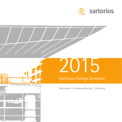 Seminare 2015 Sartorius College