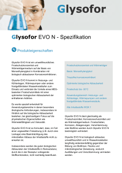 Glysofor EVO N - Spezifikation