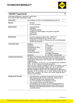 technisches merkblatt - SAKRET Trockenbaustoffe Europa GmbH