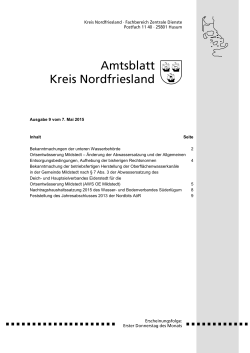 Amtsblatt Kreis Nordfriesland 2015 Nr. 09