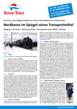 Nordkorea im Spiegel seiner Transportmittel