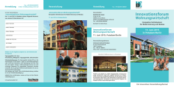Innovationsforum Wohnungswirtschaft