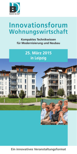 Innovationsforum Wohnungswirtschaft