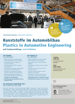 Kunststoffe im Automobilbau Plastics in Automotive