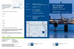 IHK-Fachforum Wasser 2015