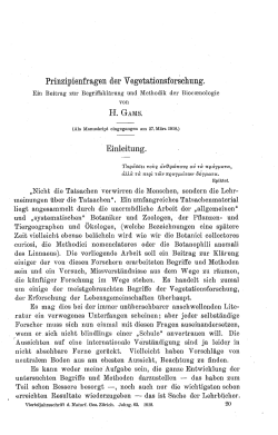 Prinzipienfragen der Vegetationsforschung.