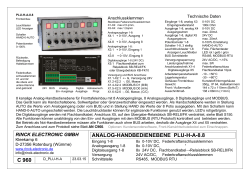 Spezifische Daten - RINCK ELECTRONIC GMBH Messverstärker