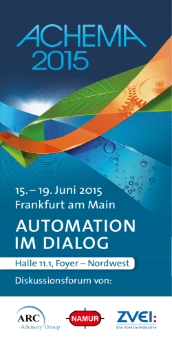 Programm: Automation im Dialog (21.05.2015 | PDF, 358 KB)