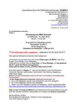 Einladung zum Regionalkonvent