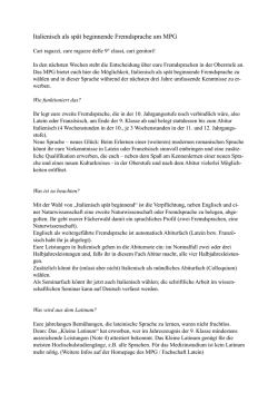 Italienisch als sp&auml;t beginnende Fremdsprache am MPG Kopie