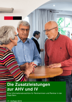 Die Zusatzleistungen zur AHV und IV