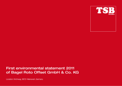 First environmental statement 2011 of Bagel Roto Offset GmbH & Co