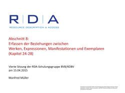 Erfassen der Beziehungen zwischen Werken, Expressionen