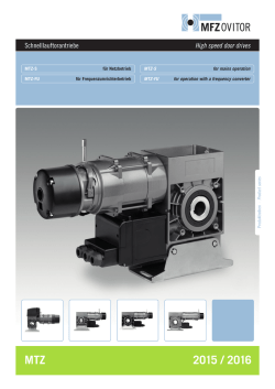 High speed door drives - MFZ