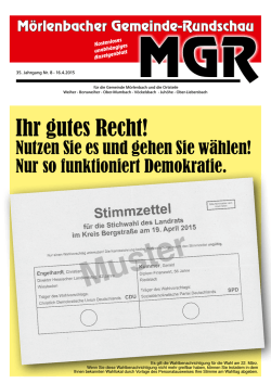 Ihr gutes Recht! - M&ouml;rlenbacher Gemeinde Rundschau