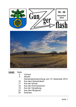 Gunzger Flash 30 - Gemeinde Gunzgen