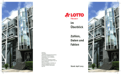 im &Uuml;berblick Zahlen, Daten und Fakten - LOTTO