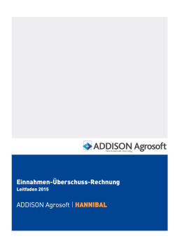 EÜR-Leitfaden 2015 - ADDISON Agrosoft GmbH