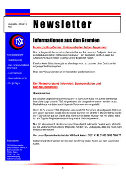 Newsletter - TSG Hofherrnweiler