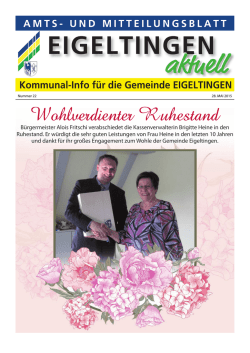 EIGELTINGEN AMTS- UND MITTEILUNGSBLATT Kommunal