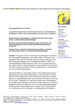 Pressemitteilung - und Gleichstellungsbeauftragten Baden