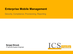 Enterprise Mobile Management