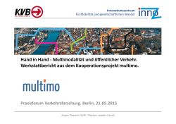 Hand in Hand - Mul modalit&auml;t und &ouml;ffentlicher Verkehr