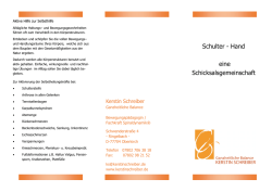 Schulter - Hand eine Schicksalsgemeinschaft