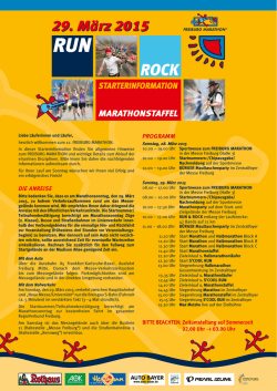 Starterinfo Staffel