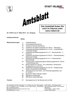 Nr. 11/2015 - Stadt Velbert