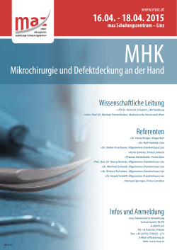Mikrochirurgie und Defektdeckung an der Hand