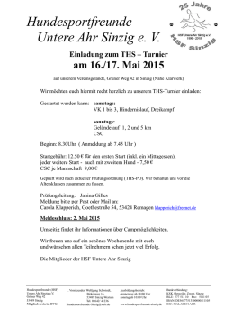 Hundesportfreunde Untere Ahr Sinzig e. V. Unser Verein besteht