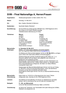 SVM – Final Nationalliga A, Herren/Frauen - La-Bern
