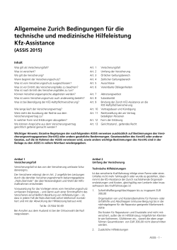 KFZ-Assistance - Zürich Versicherung