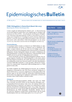 Epidemiologisches Bulletin 21/2015 (PDF, 1MB, Datei ist nicht