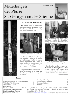 Pfarrnachrichten Ostern 2015 - Pfarre St. Georgen an der Stiefing