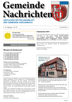 amtliches mitteilungsblatt der gemeinde oerlenbach