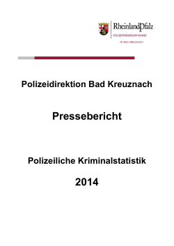 Polizeiliche Kriminalstatistik 2014, PD Bad Kreuznach