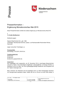 Presseinfo Mai 2015 - Landgericht Hannover