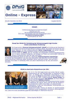 Inhalt: - DPolG Rheinland