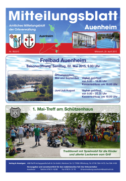 Mitteilungsblatt KW 18/2015