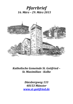 Pfarrbrief - St. Gottfried