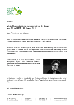 09. August 2015 - Arztpraxis Muotathal