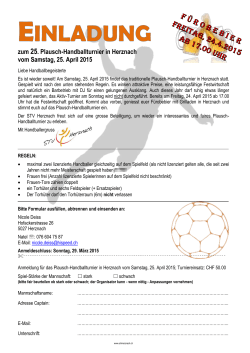 zum 25. Plausch-Handballturnier in Herznach